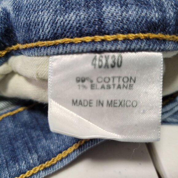 Foundry Athletic Fit Jeans Mens Size 46 X 30 Straight Leg Light Wash Denim Pants - Picture 4 of 4